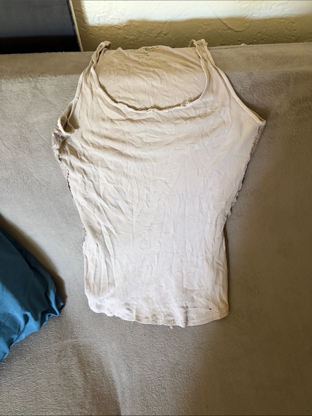 Women’s Sleeveless Ribbed Tank Top - Cream
